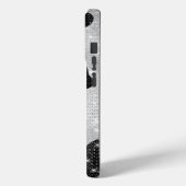 Glamoureus zwarte sparkly Glitter-Koe Afdrukken Case-Mate iPhone Case (Achterkant / Links)