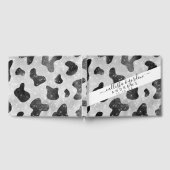 Glamoureus zwarte sparkly Glitter-Koe Afdrukken Gastenboek (Volledig)