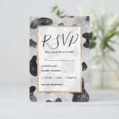 Glamoureus zwarte sparkly Glitter-Koe Afdrukken Informatiekaartje (Staand voorkant)