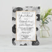 Glamoureus zwarte sparkly Glitter-Koe Afdrukken Kaart (Staand voorkant)