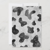 Glamoureus zwarte sparkly Glitter-Koe Afdrukken Kaart (Achterkant)