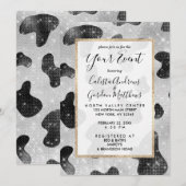 Glamoureus zwarte sparkly Glitter-Koe Afdrukken Kaart (Voorkant / Achterkant)