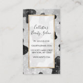 Glamoureus zwarte sparkly Glitter-Koe Afdrukken Klantenkaartje (Achterkant)