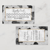 Glamoureus zwarte sparkly Glitter-Koe Afdrukken Klantenkaartje (Voorkant / Achterkant)