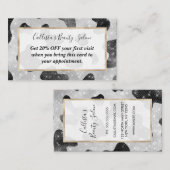 Glamoureus zwarte sparkly Glitter-Koe Afdrukken Kortingskaartje (Voorkant / Achterkant)