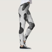 Glamoureus zwarte sparkly Glitter-Koe Afdrukken Leggings (Rechts)