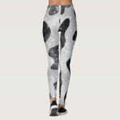 Glamoureus zwarte sparkly Glitter-Koe Afdrukken Leggings (Achterkant)