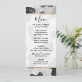 Glamoureus zwarte sparkly Glitter-Koe Afdrukken Menu (Staand voorkant)