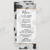 Glamoureus zwarte sparkly Glitter-Koe Afdrukken Menu (Voorkant / Achterkant)