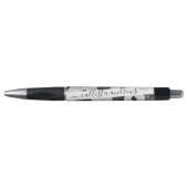 Glamoureus zwarte sparkly Glitter-Koe Afdrukken Pen (Voorkant)