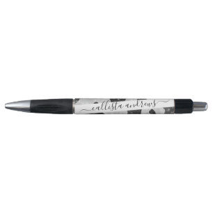 Glamoureus zwarte sparkly Glitter-Koe Afdrukken Pen