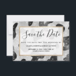 Glamoureus zwarte sparkly Glitter-Koe Afdrukken Save The Date<br><div class="desc">Dit glamoureus en kic animal print-patroon is perfect voor de stijlvolle en trendy vrouw. Hij is voorzien van een faux, met zilver en zwart, dunne glitter, die een koe afdrukt. Het is elegant, modern, schattig en trendy. ***BELANGRIJKE NOTA VAN HET ONTWERP: Voor om het even welk verzoek van het douaneontwerp...</div>