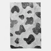 Glamoureus zwarte sparkly Glitter-Koe Afdrukken Theedoek (Verticaal)