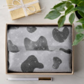 Glamoureus zwarte sparkly Glitter-Koe Afdrukken Tissuepapier (Geschenk)