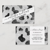Glamoureus zwarte sparkly Glitter-Koe Afdrukken Visitekaartje (Voorkant / Achterkant)