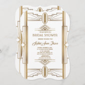 Glamoureuze 1920 Great Gatsby Bruiloftsfeest Kaart (Voorkant / Achterkant)