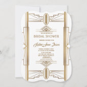 Glamoureuze 1920 Great Gatsby Bruiloftsfeest Kaart (Voorkant)