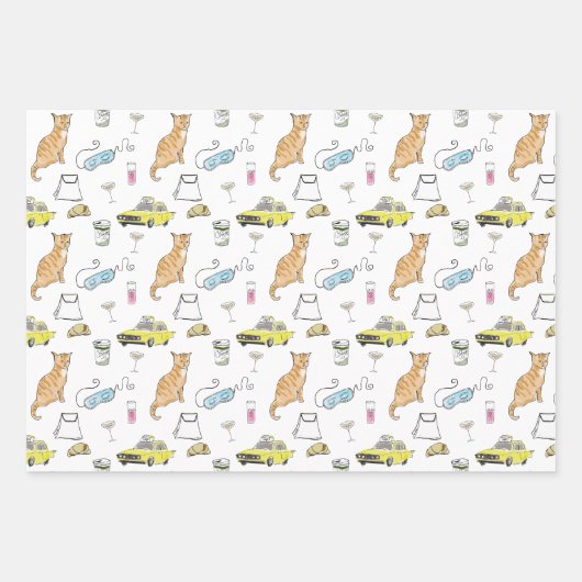 Glamoureuze 1960s Tiara Cocktailparty Retro Midden Inpakpapier Vel (Voorkant 2)