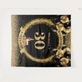 Glamoureuze 30e Man Verjaardag Whiskey Display Wandkleed (Voorkant (horizontaal))