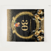 Glamoureuze 30e verjaardag Whiskey Black Gold Disp Wandkleed (Voorkant (horizontaal))