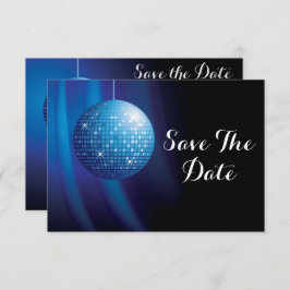 Glamoureuze 40e verjaardag Blue Party Discobal Save The Date