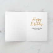 Glamoureuze 40e verjaardag Gouden Glitter Kaart (Binnen)