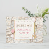 Glamoureuze 40th Party Gouden Confetti Fluiten Bal Kaart (Staand voorkant)