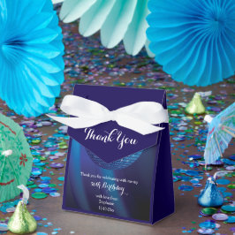 Glamoureuze 50e verjaardag Blue Party Discobal Bedankdoosjes