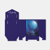 Glamoureuze 50e verjaardag Blue Party Discobal Bedankdoosjes (Uitgevouwen)