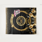 Glamoureuze 50e Verjaardag Roos Gouden Hoge Hakken Wandkleed (Voorkant (horizontaal))