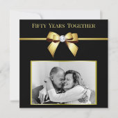 Glamoureuze 50ste bruiloft Jubileum Foto Kaart (Voorkant)