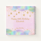 Glamoureuze 60ste verjaardag Gold Glitter Notitieboek (Achterkant)