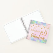 Glamoureuze 60ste verjaardag Gold Glitter Notitieboek (Binnen)