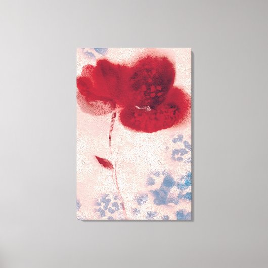 Glamoureuze Abstracte waterverf van Bourgogne Canvas Afdruk (Voorkant)