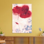 Glamoureuze Abstracte waterverf van Bourgogne Canvas Afdruk (Insitu (Woonkamer))