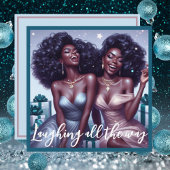 Glamoureuze Afro-Amerikaanse BFF's Diva Kerstmis