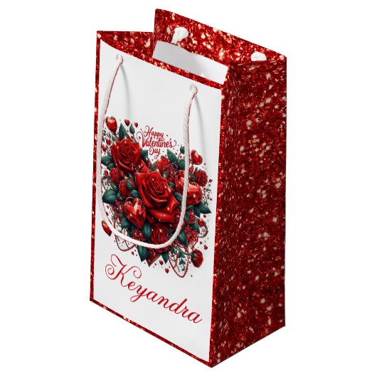 Glamoureuze Afro-Amerikaanse Cupid Klein Cadeauzakje (Achterkant Gekanteld)