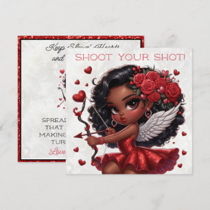 Glamoureuze Afro-Amerikaanse Cupido Valentijnsdag