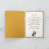 Glamoureuze Afro-Amerikaanse vrouw Nieuwjaar Kaart (Binnen)