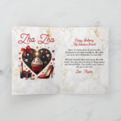 Glamoureuze Afro-Amerikaanse vrouw roze verjaardag Kaart (Binnen)