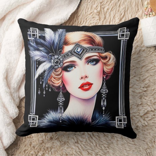 Glamoureuze Art Deco Flapper Kussen (Deken)
