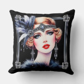Glamoureuze Art Deco Flapper Kussen (Voorkant)