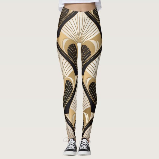 Glamoureuze Art Deco Leggings (Voorkant)