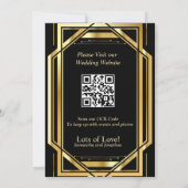 Glamoureuze Art Deco Save the Dates Kaart (Achterkant)