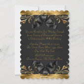 Glamoureuze Art Deco verjaardagsfeestje Kaart (Achterkant)