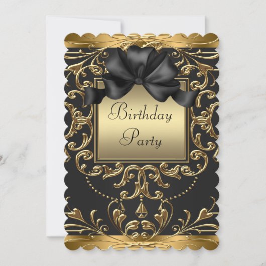 Glamoureuze Art Deco verjaardagsfeestje Kaart (Voorkant)