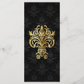 Glamoureuze avond bruiloft menu (Achterkant)