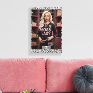 Glamoureuze Baas Dame Pop Art Canvas Print