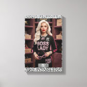 Glamoureuze Baas Dame Pop Art Canvas Print (Voorkant)
