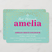 GLAMOUREUZE BAT MITZVAH rustieke gouden confetti m Kaart (Voorkant / Achterkant)